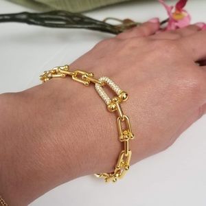 18k Yellow Gold Plated Link Bracelet